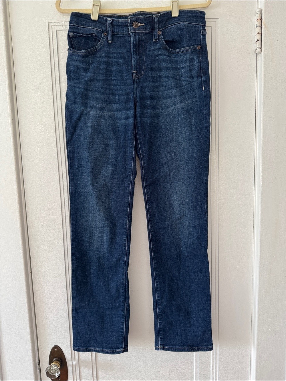 Women's Lucky Brand Mid Rise Straight Dark Blue Jeans Size 8/29 Regular
